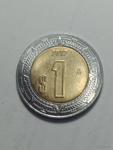 Мексика 1 песо  2012 года .