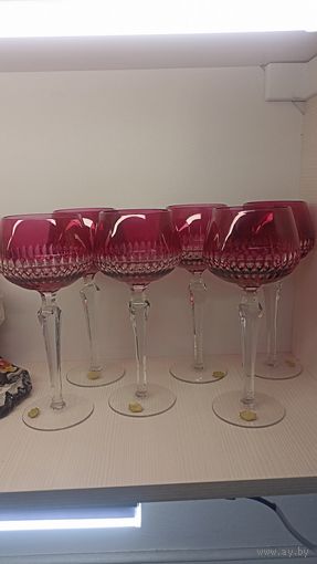 Набор больших хрустальных фужеров Германия, состояние, с рубля