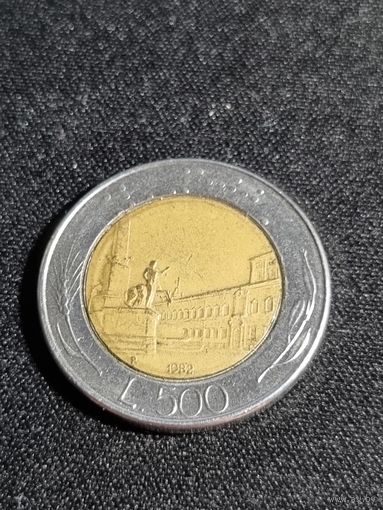 ИТАЛИЯ 500 лир 1982