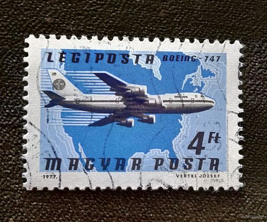 Марка Венгрия 1977 год Авиация