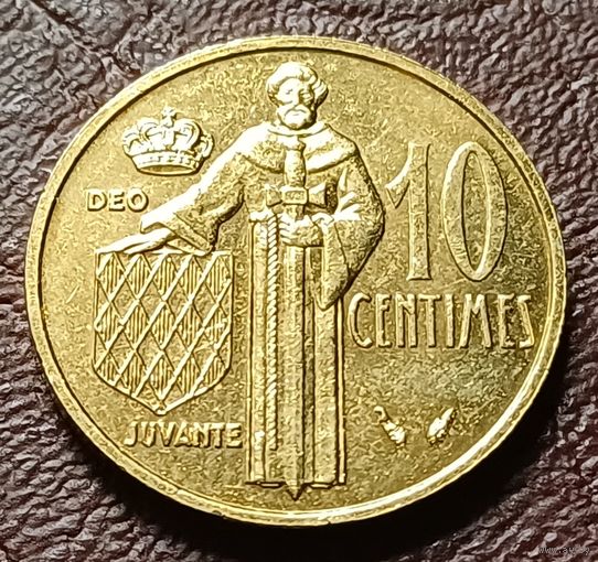Монако 10 сантимов, 1977    редкая ( 2-3-4 )