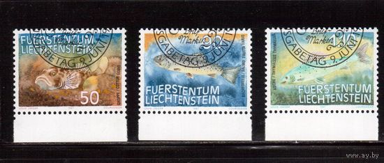 Лихтенштейн-1987(Мих.922-924)  гаш. , Фауна, Рыбы