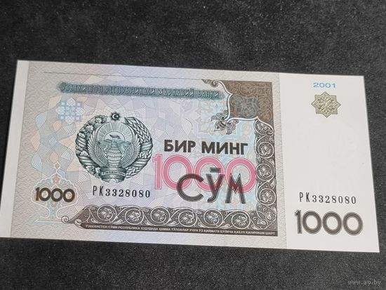 Узбекистан 1000 сум 2001  Unc