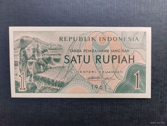 Индонезия 1 рупия 1961г unc, пресс