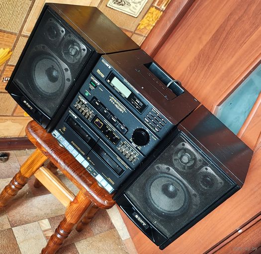 Sony FH-424R. HST-424 + колонки SS-H616K. Made in Japan. Музыкальный центр. Двухкассетный магнитофон. Магнитола с радио