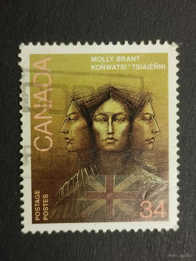 Канада 1986. 250-летие со дня рождения Молли Брант (вождя ирокезов)