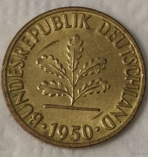 Германия 1 пфенниг, 1950"F" - Штутгарт (14-1-18)