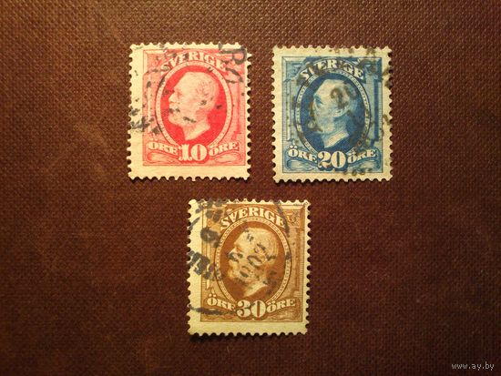 Швеция 1891 г. Оскар II - король Швеции с 1872 года из династии Бернадотов ./18а/