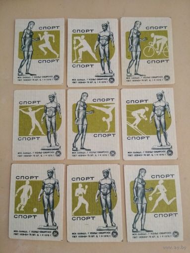Спичечные этикетки ф.Байкал. Спорт. 1976 год