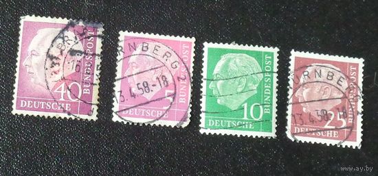 Президент Германии Теодор Хойс. ФРГ.  Дата выпуска:1954-06-15