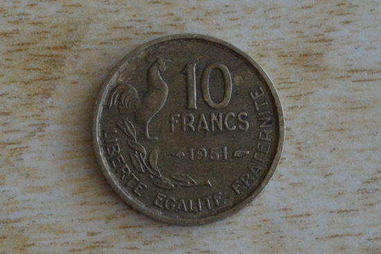 Франция 10 франков 1951