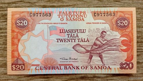 Werty71 Самоа 20 тала 2002 UNC Банкнота