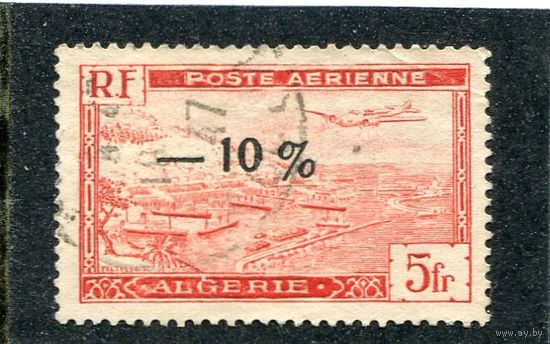 Французский Алжир. Авиапочта. Порт Алжира. Надпечатка