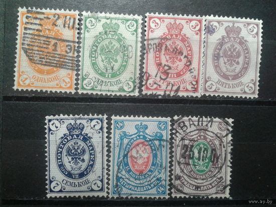 Россия, 1889/92. Стандарт, герб, 7 марок