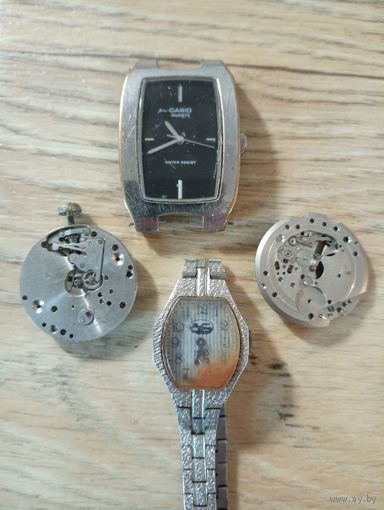 Casio, женские мех.часы СССР, + два механизма СССР