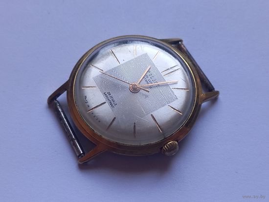 Часы Полет де люкс автоматик 29 камней СССР. Poljot de luxe automatic 29 jewels USSR. На ходу. Позолота AU 20.