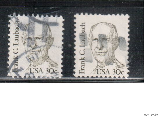 США-1984, (Мих.1707 А +F) , гаш , Стандарт, Личности,Филолог (одиночка), 2 зубцовки(3)