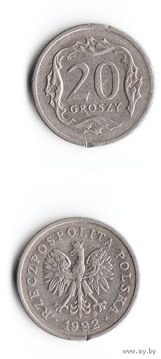 20 грошей Польша 1992 года