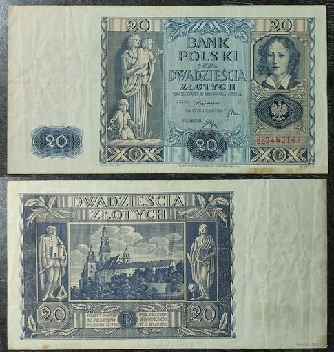 Польша 20 злотых 1936 года, BS2462167. 21.1