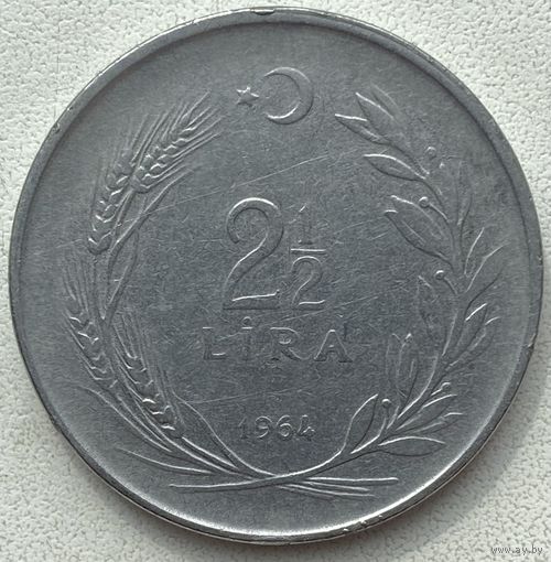 Турция 2,5 лиры 1964 г.
