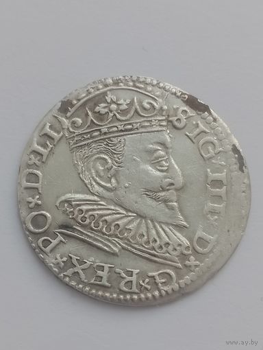 3 гроша 1594 г. Сигизмунд III (шикарный).
