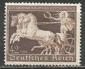 Германия(Рейх). Скачки "Коричневая лента". 1940г. Mi#747.