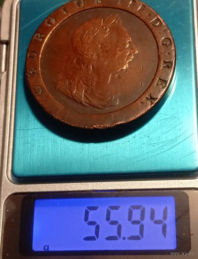 Великобритания 2 пенса 1797г. (1) "Колесо телеги"