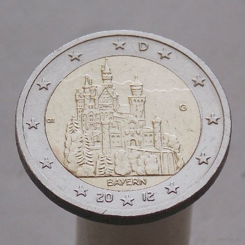 Германия 2 евро 2012 G Бавария