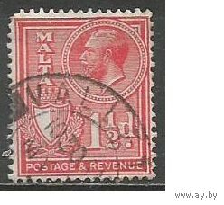 Мальта. Король Георг V. Герб. 1930г. Mi#155.