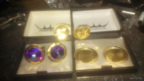 Запонки Monarch (Gold Plated).без камня.