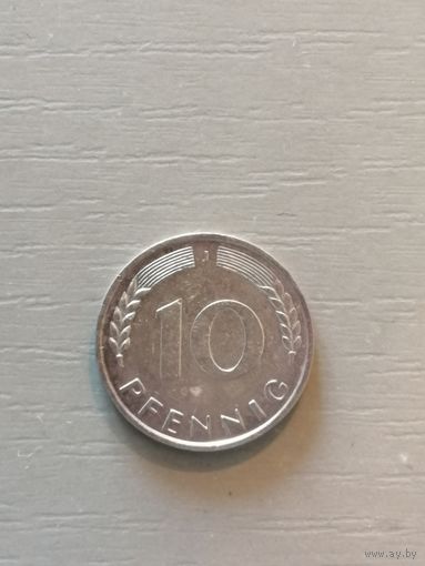 Германия 10 пфеннигов "J", 1971 год, KM# 108