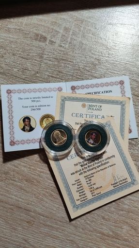 Золото Огинский две монеты . 10 руб. Обычная и Тюнинг