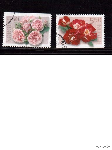 Норвегия-2001(Мих.1392-1393) ,  гаш. , Флора, Цветы(полная серия), Стандарт