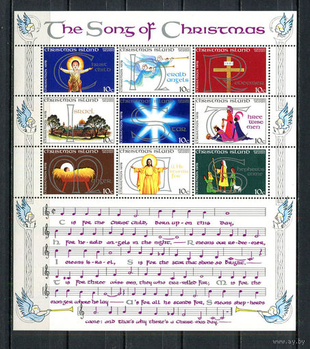 Остров Рождества (Австралия) - 1978 - Рождество - сцепка - [Mi. 101-109] - полная серия - 9 марок. MNH.  (Лот 50HZ)-TG3P49