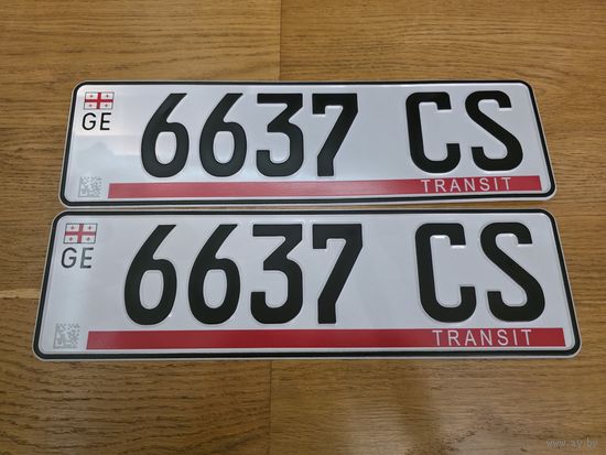 Номера автомобильные Грузии (транзит)