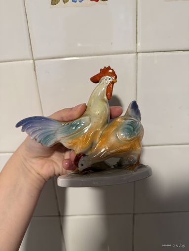Петух и курочка фарфор