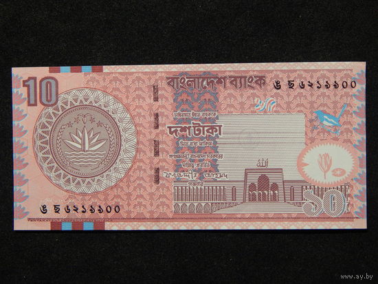 Бангладеш 10 така 2002г.UNC