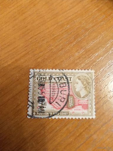 1952 британская колония Золотой Берег карта география (1-3)