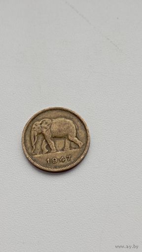 Бельгийское Конго 2 франка 1947 год