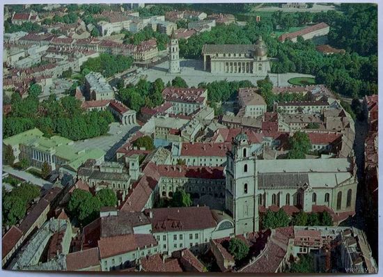 Открытка Вильнюс Панорама Старого города 1981г.