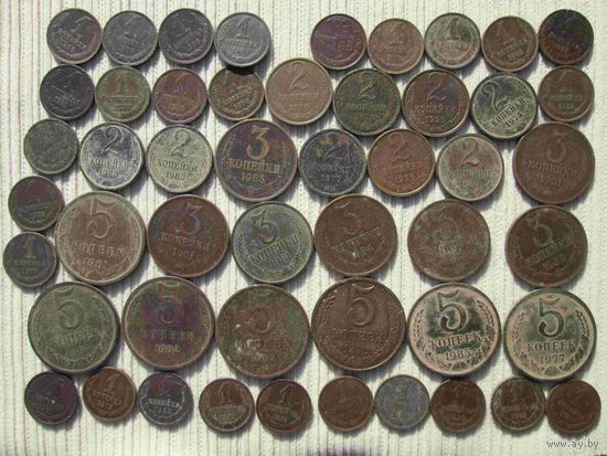 170 монет СССР в патине