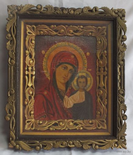 Икона Божией Матери Казанская, в Киоте! Очень Красивая!
