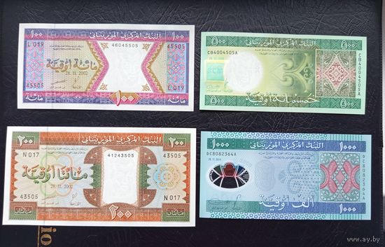 Мавритания 4 банкноты UNC