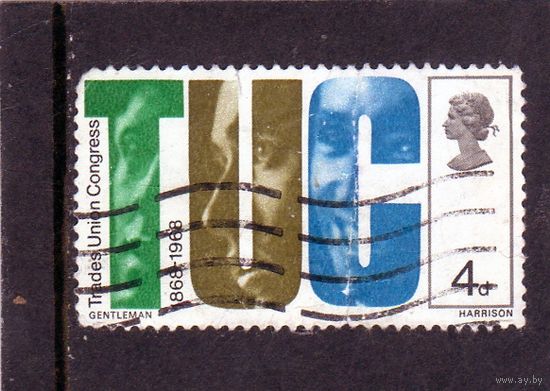 Великобритания. Ми-485. Конгресс и юбилей (1868-1968) профсоюзов.1968.