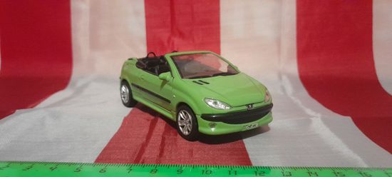 Машинка (модель) Welly Peugeot 206 cc примерно 1:43
