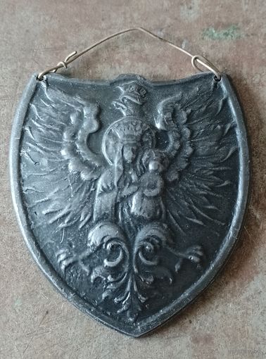 Довоенный ринграф плакетка икона медальон св. Мария Ченстоховская Польский Орел патриотика