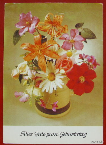 ГДР. Цветы. Чистая. 949.