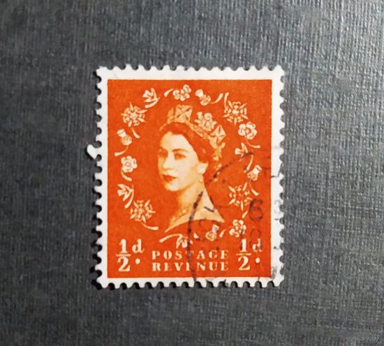Марка Великобритания 1952-1954 Королева