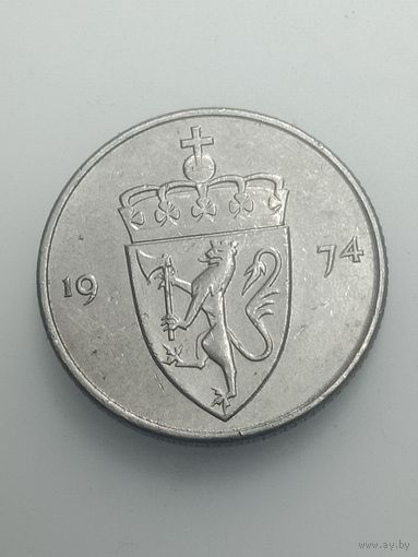 Норвегия 50 эре 1974 года .
