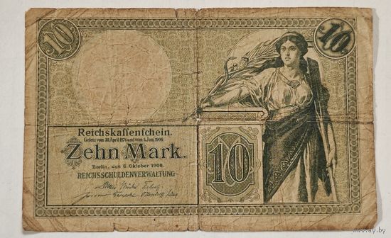 1906 год Германия 10 марок